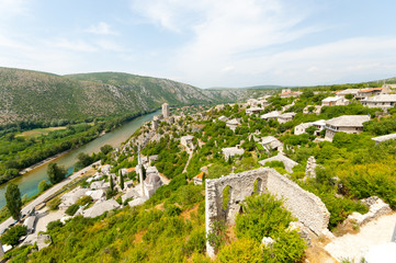Fototapeta na wymiar Pocitelj, an ancient city in the south of Bosnia and Herzegovina near Mostar 