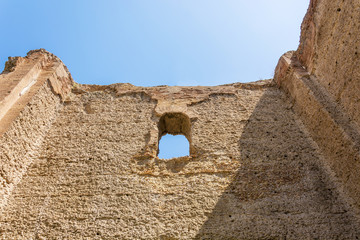 Baths of Caracalla, ancient ruins of roman public thermae