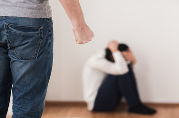 unhappy woman suffering from domestic violence