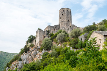 Fototapeta na wymiar Pocitelj, an ancient city in the south of Bosnia and Herzegovina near Mostar 