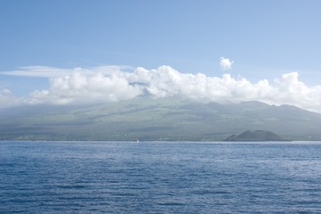 Maui with Molokini Crater. Molokini is popular for scuba diving and snorkeling