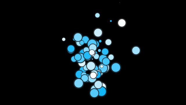 4k Circles bubbles blisters gas spheres dots,eggs microbes bacteria particles fireworks art background.