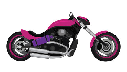 Motorcycle badge or badge. Vector bike or motorcycle.