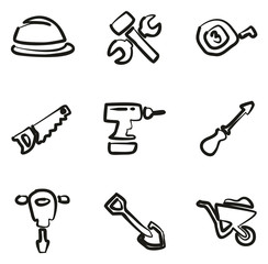Construction Icons Freehand