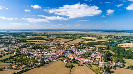 Crédence de cuisine Photo aérienne Photo aérienne du village de Frossay en Loire Atlantique  © altitudedrone