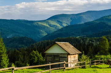 Fototapeta na wymiar Carpathian mountains landscape view in Yaremche