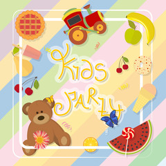 kids party - toys, fruits and sweets
