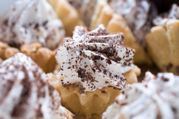 Appetizing cake closeup