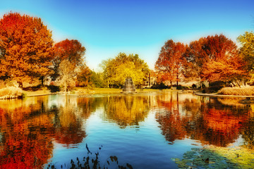 Goodale Park, gelegen in het Victoriaanse dorpsgebied van Columbus, Ohio, beslaat 32 hectare en is het oudste park in de stad.