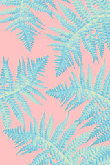 Artistic background with fern leaves