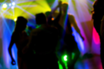 Fototapeta na wymiar Dancefloor, party concept with dancing people