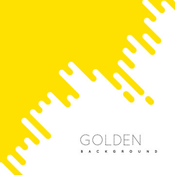 Golden Irregular Rounded Lines Background.