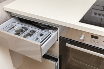 cutlery drawer in kitchen