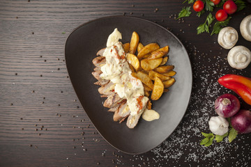 pork tenderloin with melted cheese