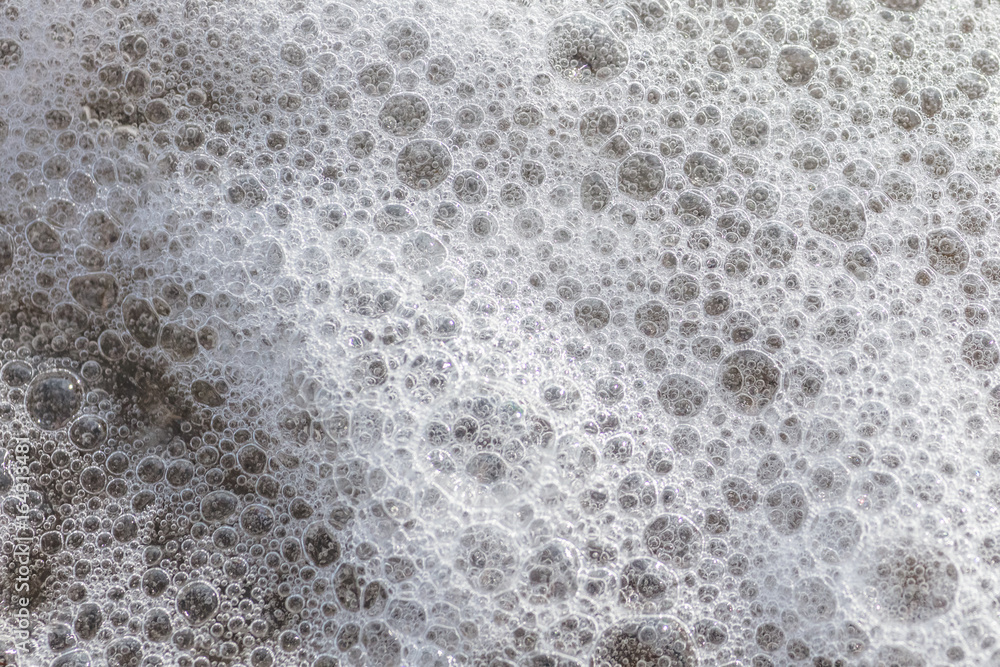Poster soapsuds background with air bubbles abstract texture