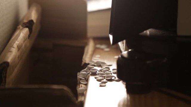 electric paper driller in a process