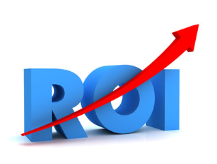 return on investment - roi 3d illustration