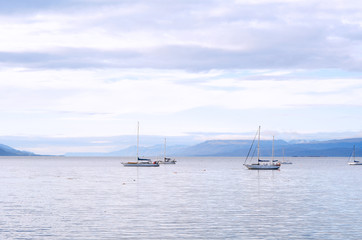 Fototapeta premium Boats on river.