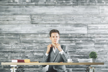 Handsome man at workplace