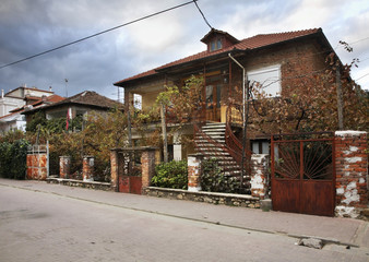 Street in Pogradec. Albania