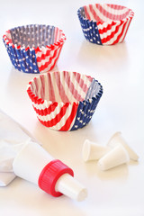 Stars and stripes cupcake liners