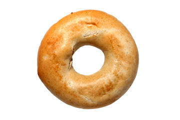 Bagel bread roll isolated on a white background