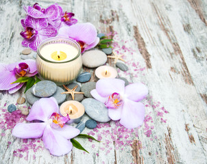 Spa products with orchids