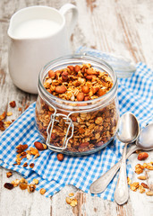 Homemade baked granola