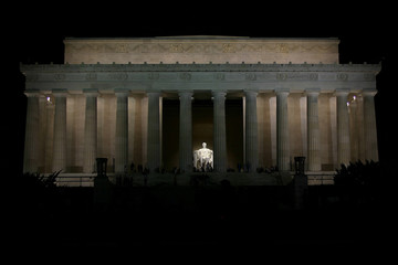 Lincoln Monument at night
