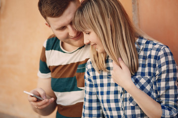 couple in city