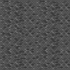 Dark brick wall vector seamless pattern