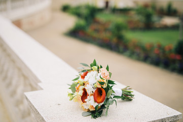 wedding bouquet from roses