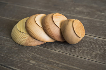 wooden cups