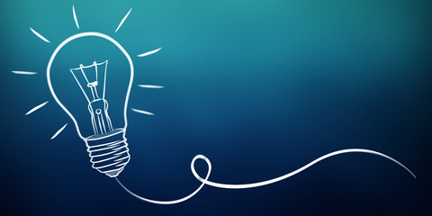 Hand-drawn lightbulb sketch