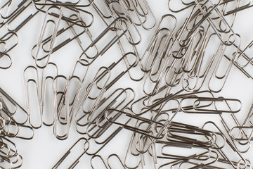paper clips on white