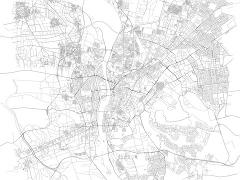 Cartina di Cairo, citt&agrave;, strade, Egitto
