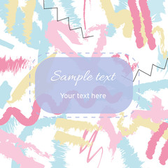 Set of creative universal art posters or cards. Hand Drawn textures. Wedding, anniversary, birthday, Valentin s day, party invitations, covers, decor elements.