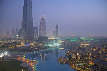 Downtown Dubai Skyline at Sunrise 
