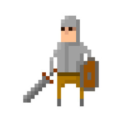 Fototapeta premium Pixel knight for games and applications