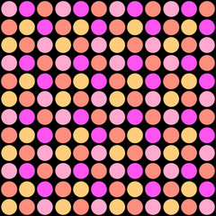  Polka Dots seamless pattern.Textile ink brush strokes texture in Pop Art style.