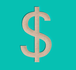 Paper Cut Dollar Sign