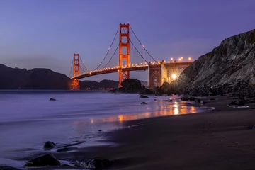 Zelfklevend Fotobehang Baker Beach, San Francisco Golden Gate Bridge