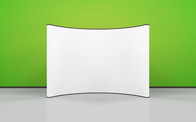 Pop-Up Stand. Exhibition Mock up. 3D illustration