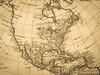 Fototapeta na wymiar 古地図　北米大陸