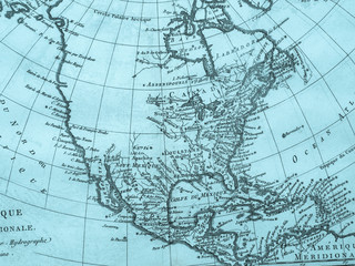 古地図　北米大陸