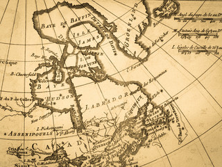古地図　カナダ・ハドソン湾