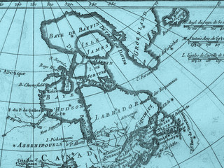 古地図　カナダ・ハドソン湾