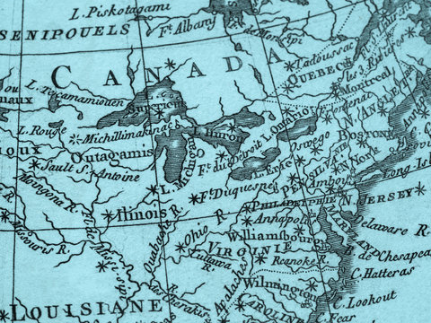 古地図　アメリカ・東海岸