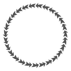 Circle monogram frames isolted on white