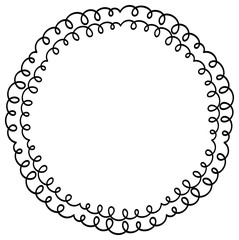 Circle monogram frames isolted on white